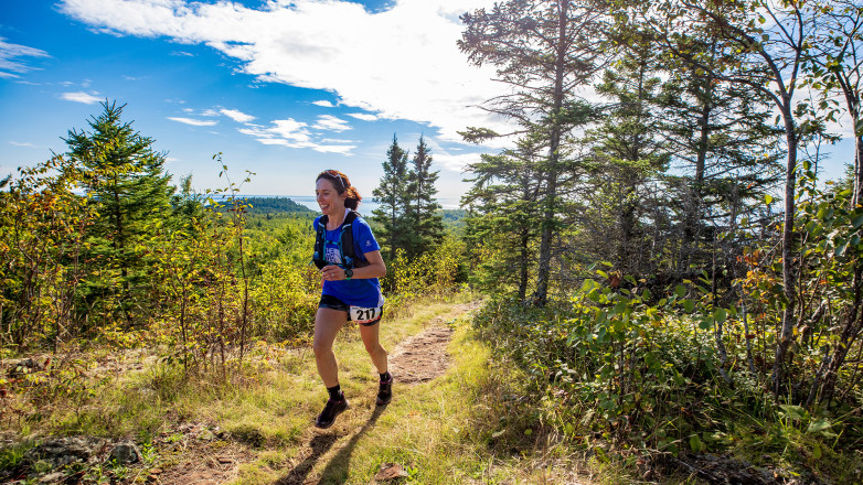 2018 Superior 100 Mile Trail Race Champion Mallory Richard at Split Rock - Photo Credit Tone Coughlin