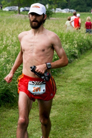 Chris Lundstrom Finishes in Record Time - Photo Credit Mike and Graydon Wheeler