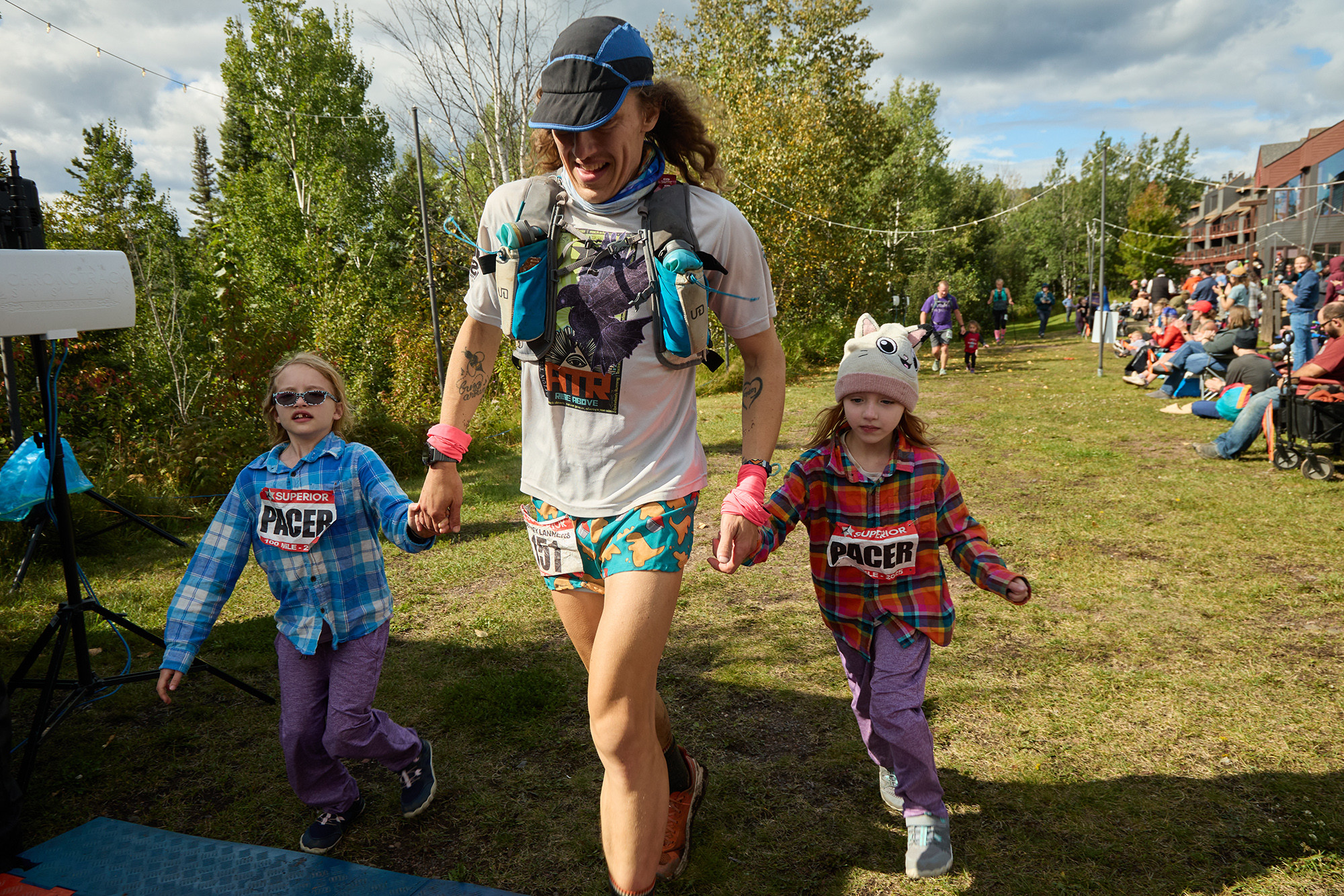 Escorting Dad Across the Finish Line at SFTR 2025 - Photo Credit Christine Armbruster