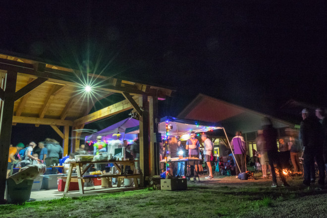 Finland Aid Station at Night - Photo Credit Kent Keeler