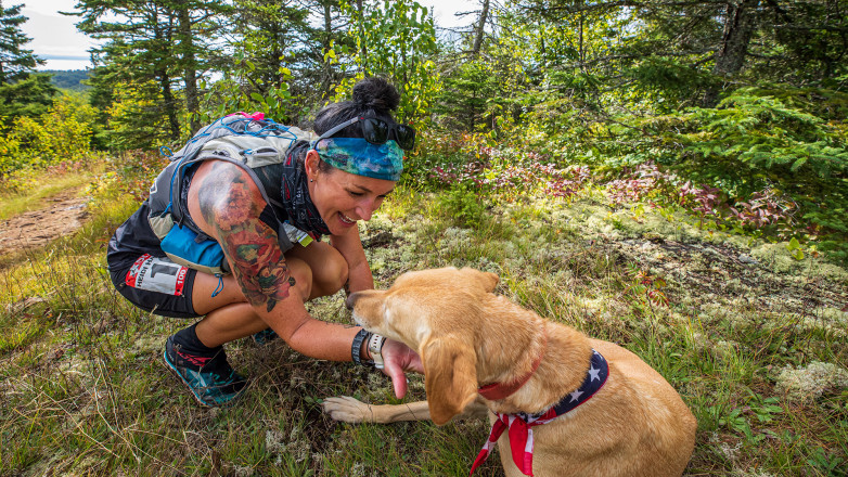 Heidi Gets a Quick Dog Fix - Photo Credit Tone Coughlin