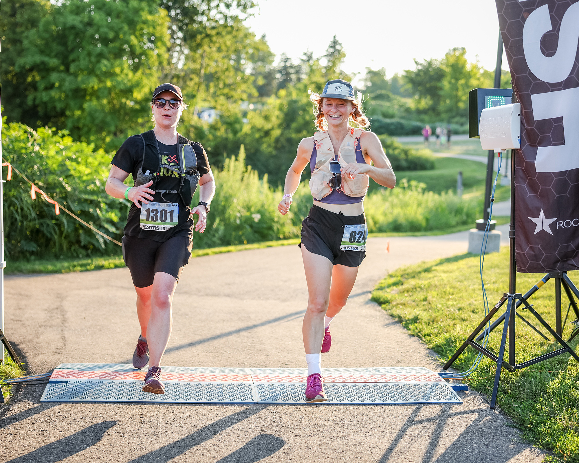 Pals at the Finish of the 2025 ESTRS Lebanon 7 Mile - Photo Credit Scott Rokis