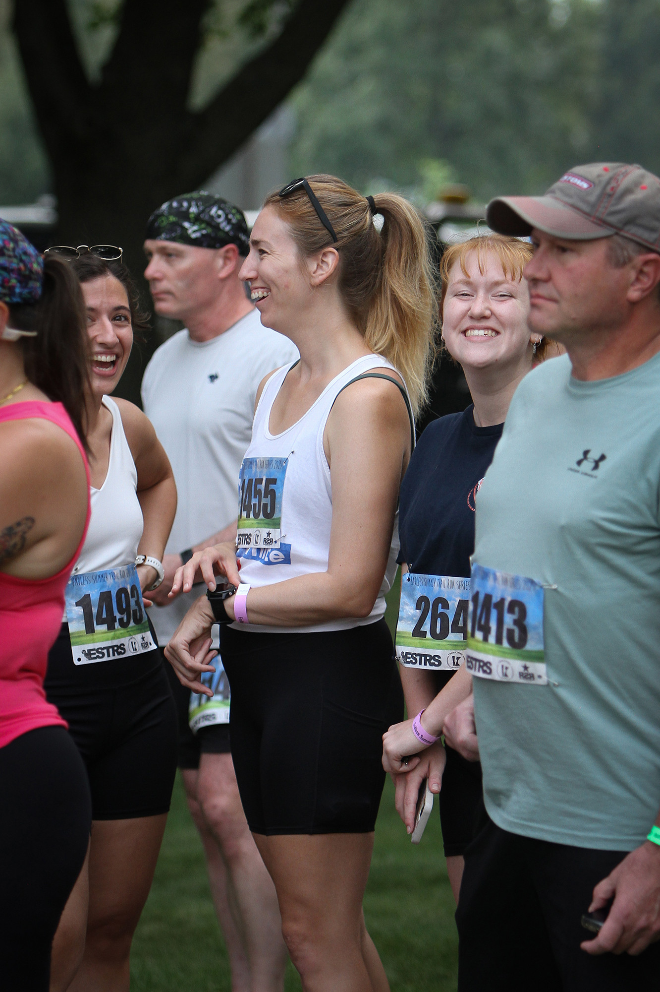 Pre Race Smiles at ESTRS SLP 5MI in 2025 - Photo Credit Pat Lehnherr