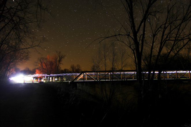 Zumbro Bridge at Night - Photo Credit Eric Hadtrath