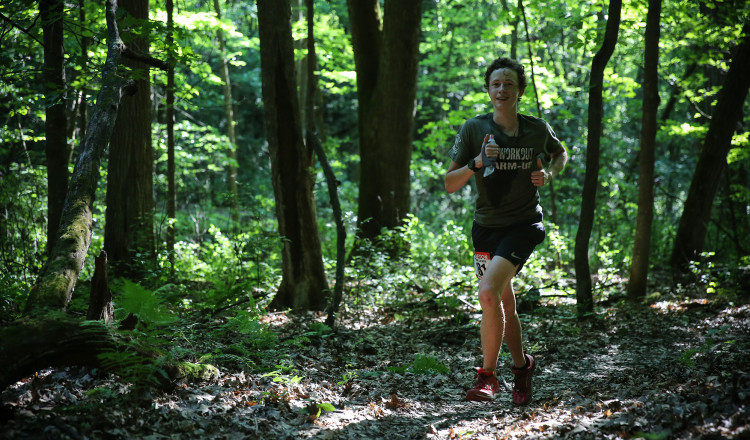 14 Year Old Andrew Lewis Enroute to a 50KM Finish - Photo Credit Cary Johnson