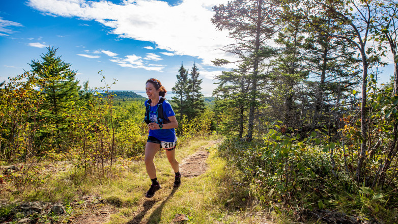 2018 Superior 100 Mile Trail Race Champion Mallory Richard at Split Rock - Photo Credit Tone Coughlin