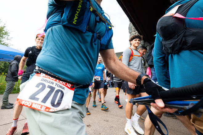 2025 Superior 100 Mile Trail Race Start - Photo Credit Scott Rokis