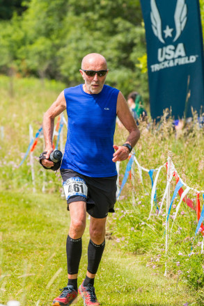 Afton Royalty Tom Burr Finishes the 25K at 71 - Photo Credit Mike Wheeler