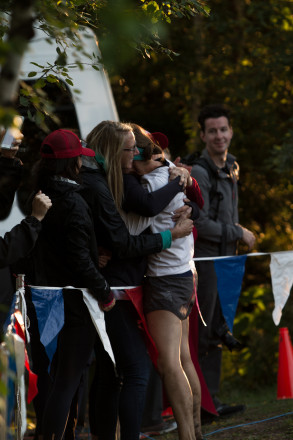 Amy B Rejoicing With Crew Before Crossing the Line - Photo Credit Scott Hudson