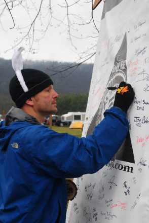 Another 100 Mile Immortalized on The Zumbro Wall of Fame - Photo Credit Kelcey Knott