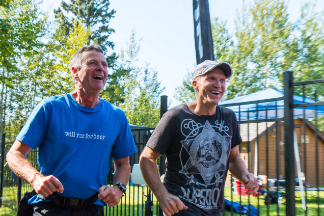 Bruce Anderson Right Most Marathon Finishes - Photo Credit Mike Wheeler