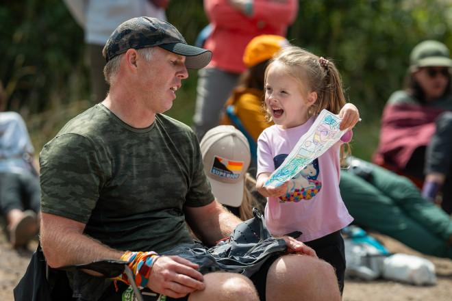 Checking in With Dad - Photo Credit Howie Stern