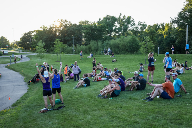 Cheering in Our Fellow Runners at the 2025 ESTRS Lebanon 7 Miler - Photo Credit Scott Rokis