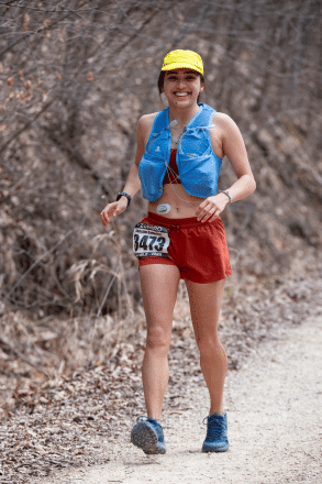 Christine Clearly Happy to Be Running the 34 - Photo Credit Anna Woletz