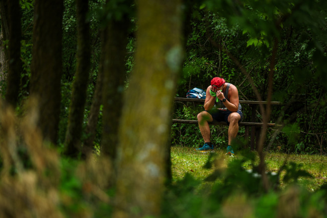 Decompressing at Afton 50K - Photo Credit Scott Rokis