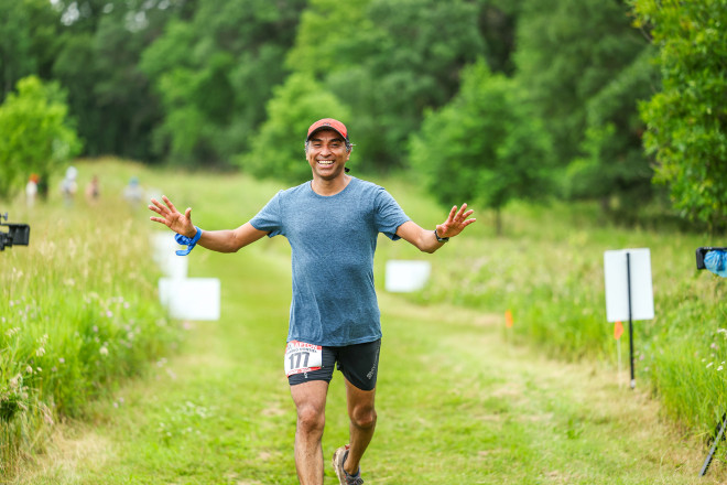 Eduardo All Smiles at the Finish in 2025 - Photo Credit Scott Rokis