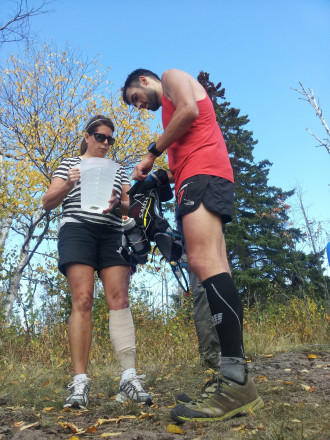 Edward Sandor Gets A Quick Refill at Split Rock - Photo Credit John Storkamp