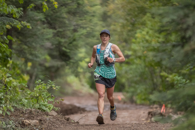 Emma Spoon for the Marathon Win in 2019 - Photo Credit Dan LaPlante