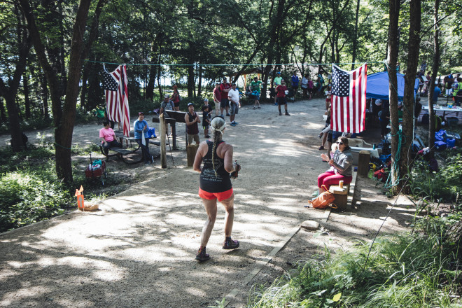 Entering the Merica Aid Station