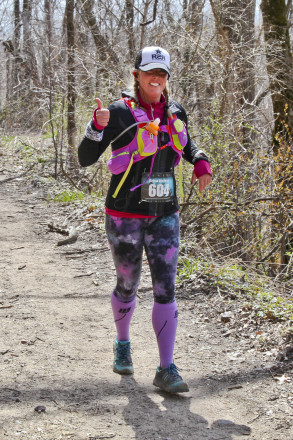 Erica Nelson Under 1 Mile to Go for a 50 Finish - Photo Credit Eric Hadtrath