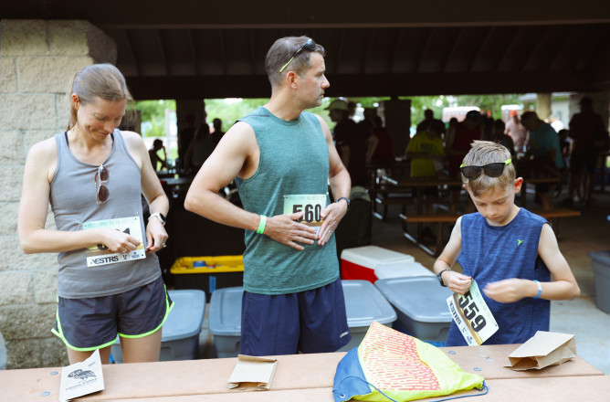 Family Getting Ready at the 2024 French 5K - Photo Credit Kelcey Knott