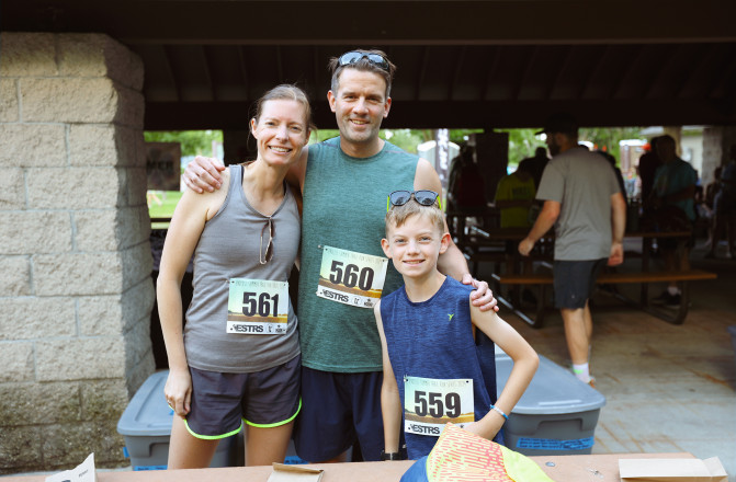 Family at 2024 French 5K - Photo Credit Kelcey Knott