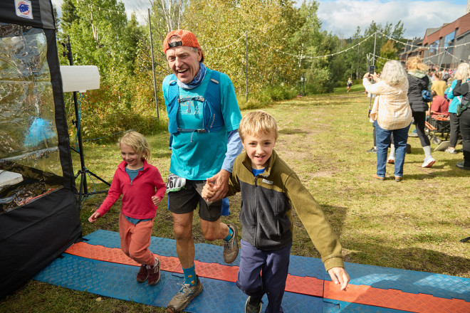 Finishing With Grandpa at SFTR 2025 - Photo Credit Christine Armbruster