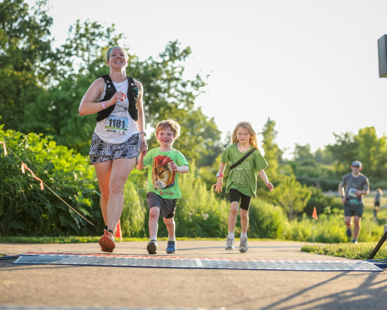 Finishing with Mom at the 2025 ESTRS Lebanon 7 Mile Trail Race - Photo Credit Scott Rokis
