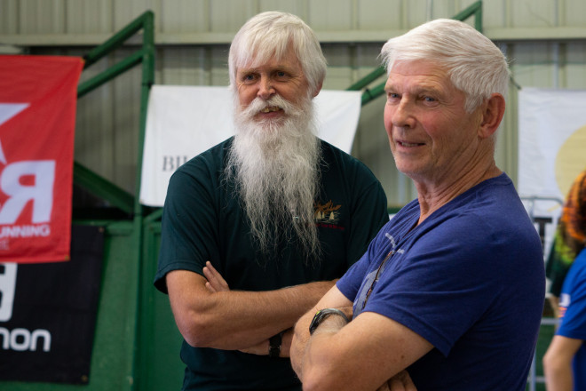 Former Race Directors Larry Pederson Left and Harry Sloan Right - Photo Credit Jamison Swift