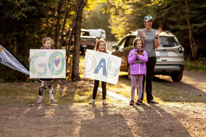 Wife and kids support for ultra marathon