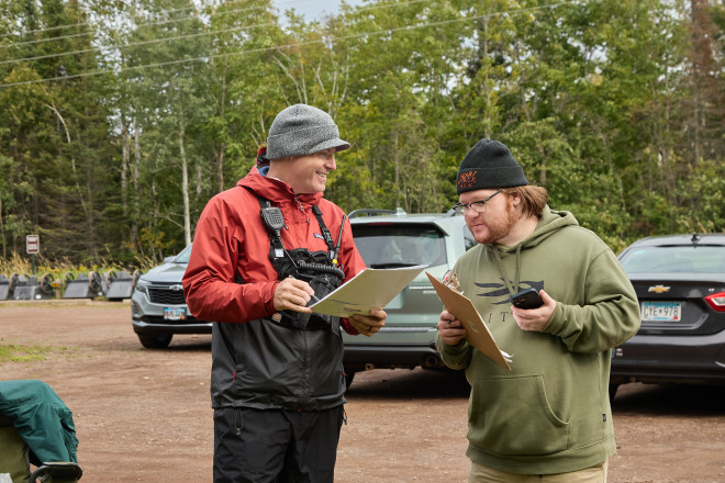 HAM Radio Communications Volunteers at Tettegouche SFTR 2025 - Photo Credit Christine Armbruster