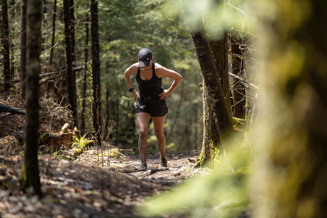 Hands on Hips Up and Over Moose Mountain - Photo Credit Cary Johnson
