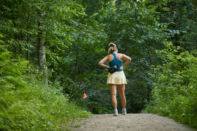 Hands on Hips and Up the Hill - Photo Credit Christine Armbruster