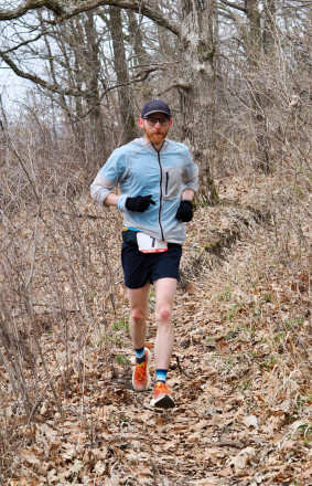 Jacob Bauer Getting After it in the Early Miles - Photo Credit Kevin Langton