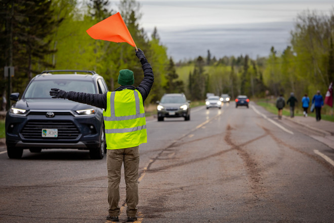 Jeff Directing Traffic at the 2025 SSTR - Photo Credit Mike Wheeler