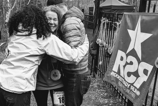 Julie Berg Elated Finish - Photo Credit John Storkamp