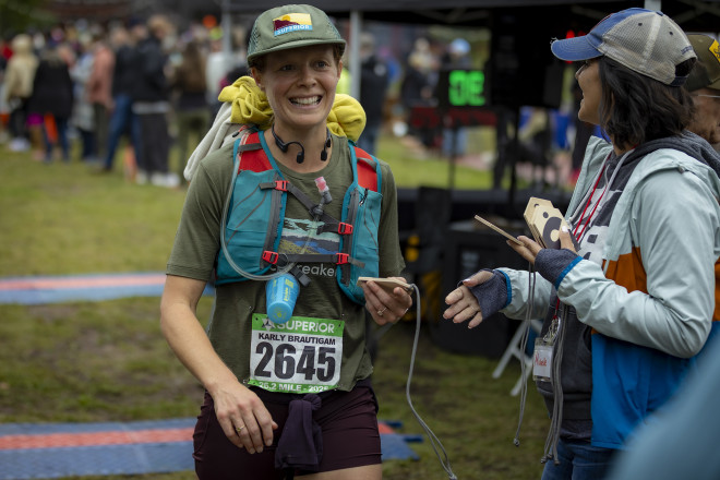 Karly Finishing Up the Marathon SFTR 2025 - Photo Credit Tone Coughlin