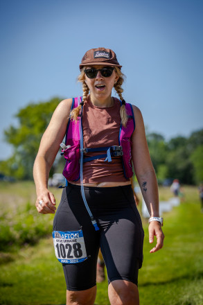 Kylie Finishing the 25K in 2024 - Photo Credit Mike Wheeler