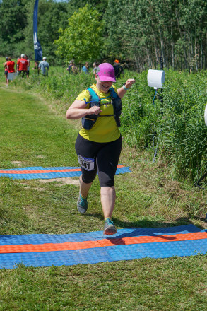 Lisa Kapsner-Swift Finishing the 25K - Photo Credit Jamison Swift