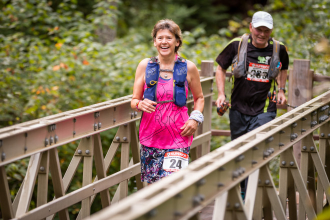 Local Runner Irina Followed By Harry Sloan - Photo Credit Mike Wheeler