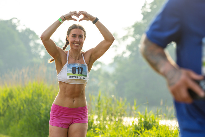 Loving it at the French 5K - Photo Credit Scott Rokis