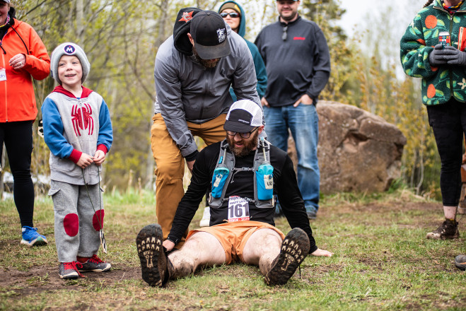 Matt With the Fastest Kid Runner Ever - Photo Credit Bill Kelley