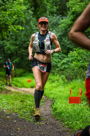 Mel Nearing the Finish in 2025 - Photo Credit Scott Rokis