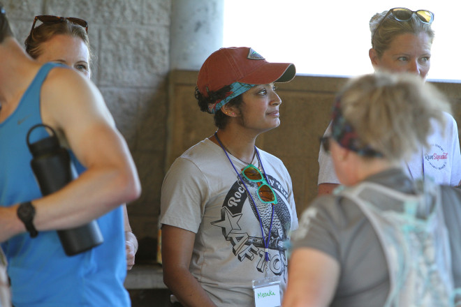 Menaka and the Crew at Check-In - Photo Credit Pat Lehnherr
