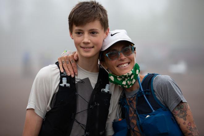 Mom and Son at Start - Photo Credit Cary Johnson