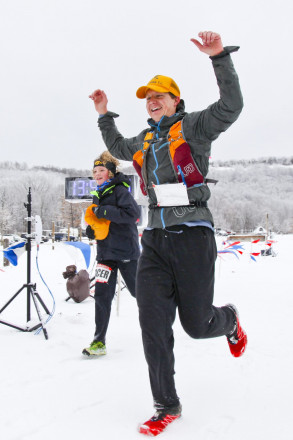 Nate Canton Finishes With His Son - Photo Credit Eric Hadtrath