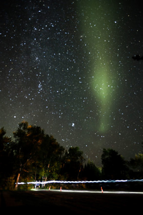 Northern Lights with Runner - Photo Credit Kelly Doyle