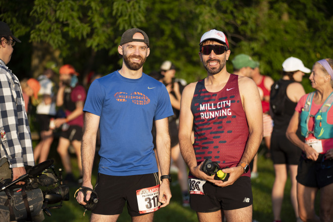 Pals at the 50K Race Start in 2024 - Photo Credit Bill Kelley