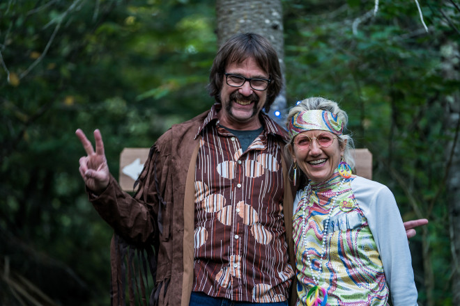 Peace and Love at the Sonju Aid Station - Photo Credit Ian Corless