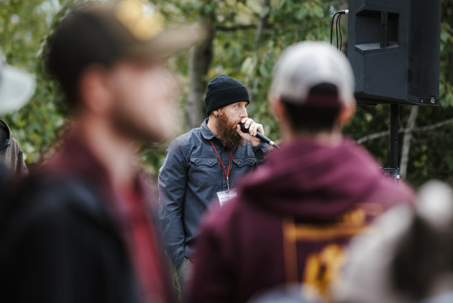 RD John on the MIC - Photo Credit Tone Coughlin